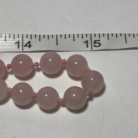 Rose Quartz/Green Jade Gemstone Necklace - Picture 9 of 9